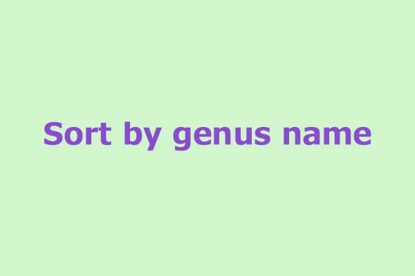 Genus Names Q-Z