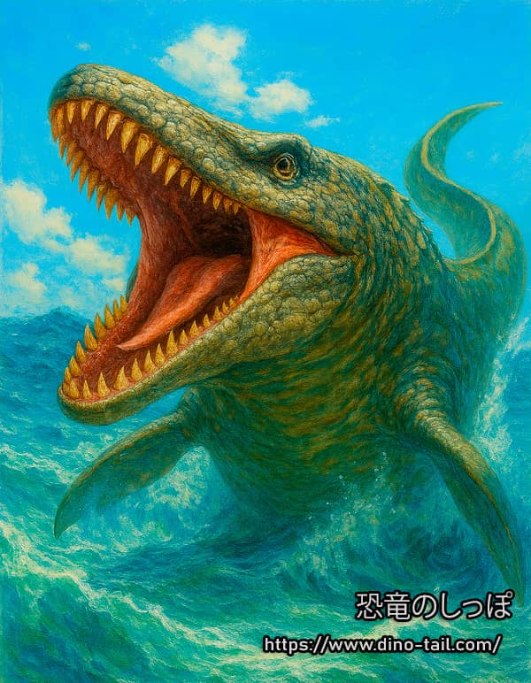 Reconstrucción de la vida de Mosasaurus (Ficción)