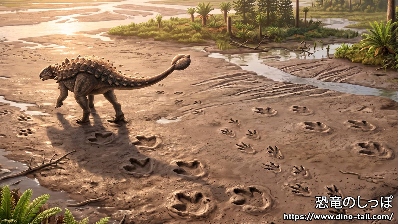 Imagen de la huella de Ruopodosaurus clava