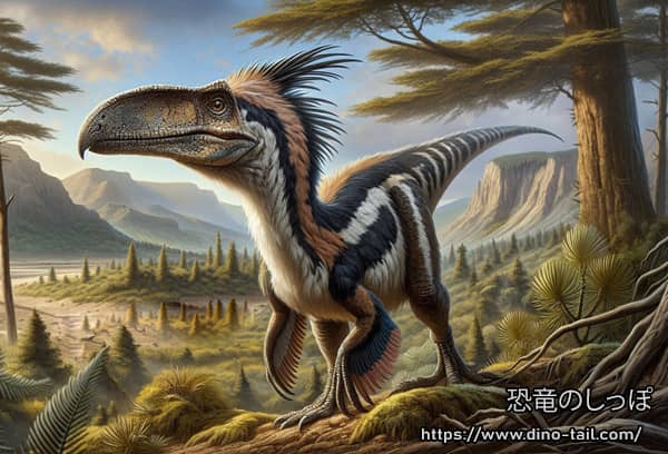 Imagen conceptual de qué es un dinosaurio emplumado