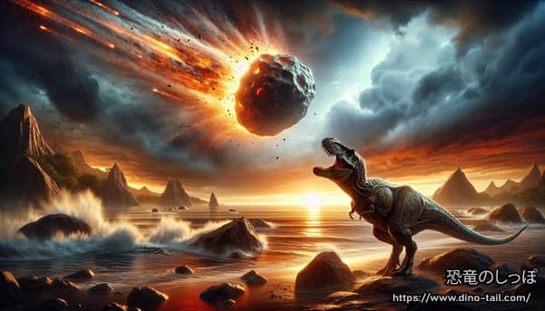 Imagen del impacto de meteorito, razón de la extinción de los dinosaurios