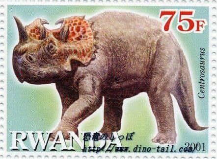 Sello postal de Centrosaurus