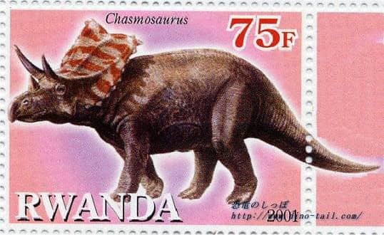 Sello postal de Chasmosaurus
