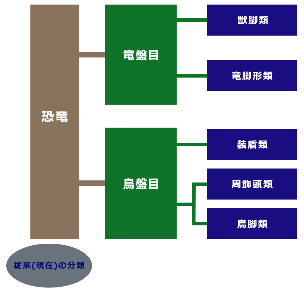 恐竜をさらに分類すると イメージ画像