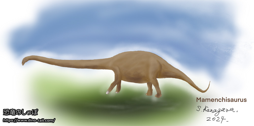 マメンチサウルスのイラスト