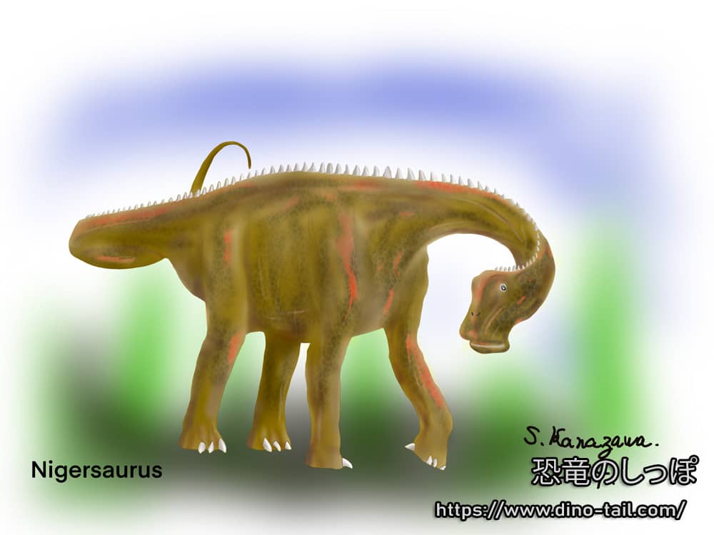 ニジェールサウルスのイラスト